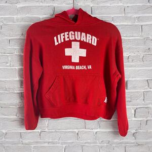 Lifeguard Virginia Beach Youth Large (14/16) Hooded Sweatshirt Beachwear Outdoor